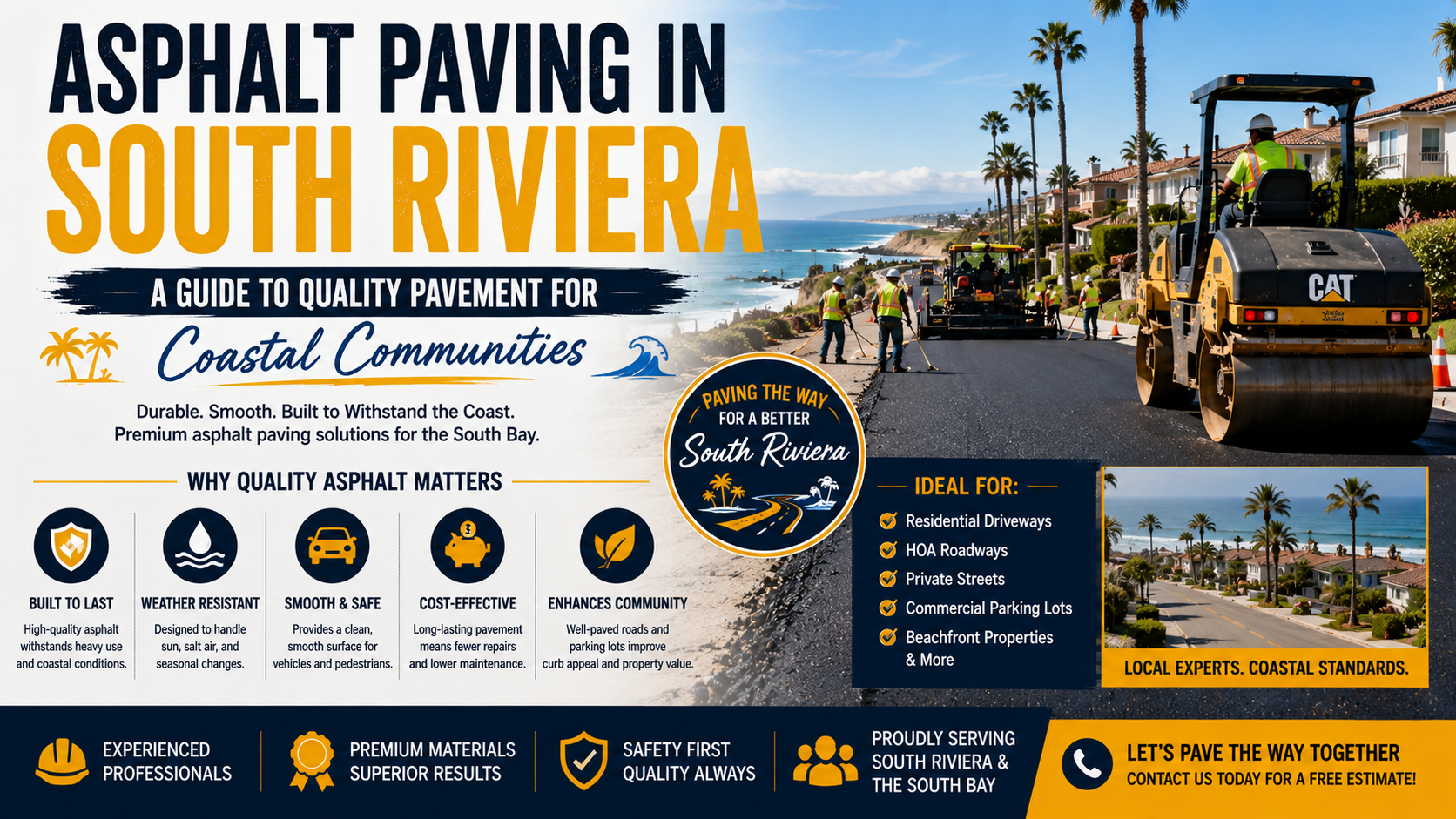 Asphalt Paving in South Riviera: A Guide to Quality Pavement for Coastal Communities